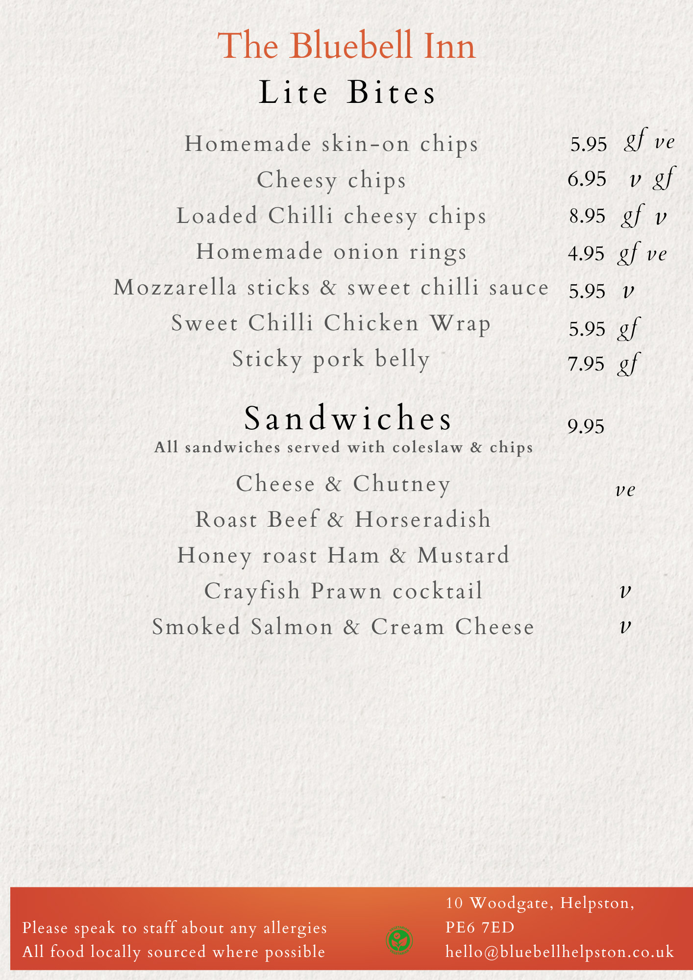 The Bluebell at Helpston | Good food