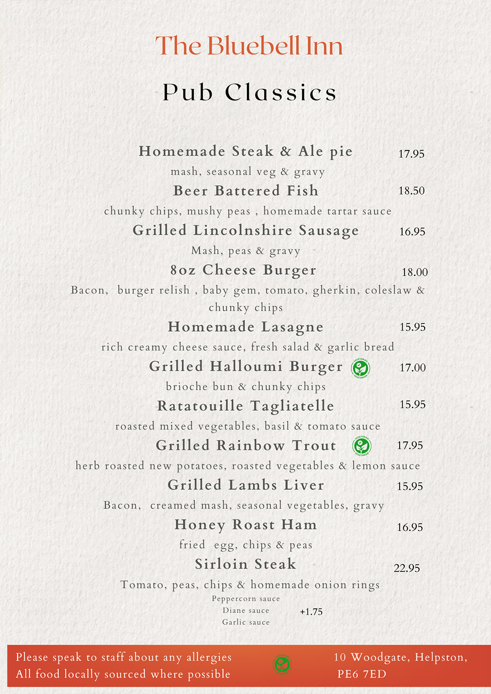 The Bluebell at Helpston | Good food